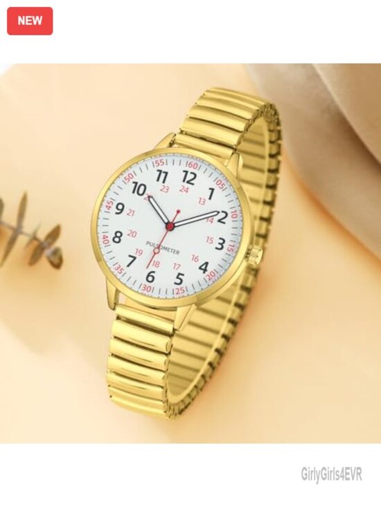 Women Easy Reader Analog Quartz Stretch Band Watch with Elastic Strap main image 6